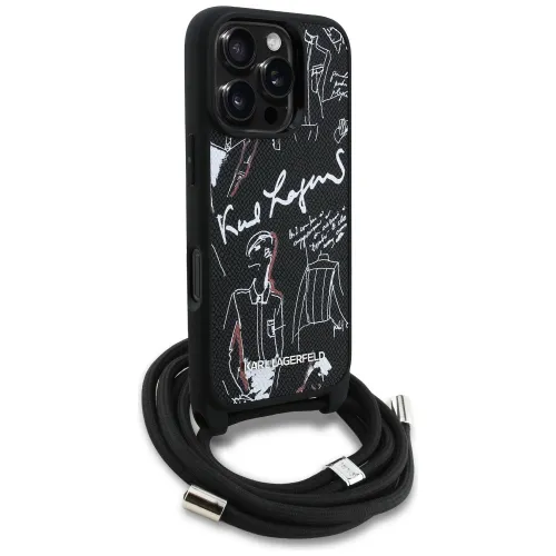 etui karl lagerfeld crossbody grained pattern & logo do iphone 16 pro na Arena.pl