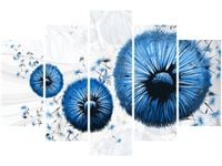 100CM 150CM OBRAZ 5 ELEM NIEBIESKIE DMUCHAWCE ŚCIENNY