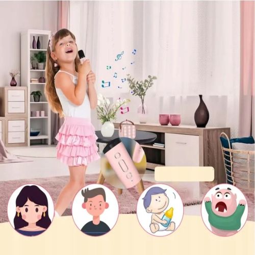 ZESTAW KARAOKE BEZPRZEWODOWY PRZENOŚNY 2x MIKROFON + GŁOŚNIK BLUETOOTH RGB na Arena.pl