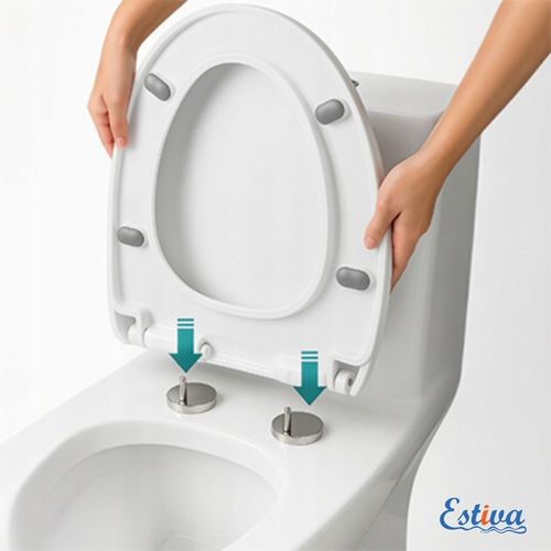 DESKA WC SEDESOWA WOLNOOPADAJĄCA TWARDY DUROPLAST NADRUK ESTIVA WENGE na Arena.pl