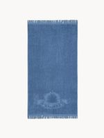 Ręcznik plażowy z bawełny L 180 cm, B 100 cm niebieski