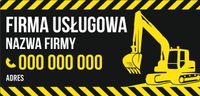 BANER REKLAMOWY projekt 130x80 cm FIRMA USŁUGOWA