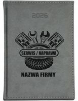 KALENDARZ A6 2026 TYGODNNIOWY terminarz z nadrukiem SERWIS NAPRAWA nazwa