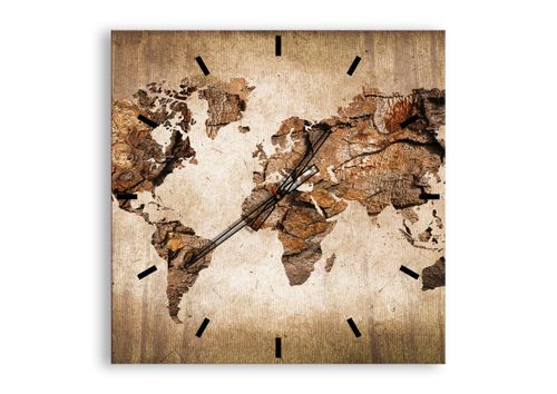 Zegar Ścienny - Mapa Kontynenty - 60X60 Cm - C3Ac60X60-3590 na Arena.pl