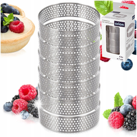 FORMA FOREMKI DO TARTALETEK BABECZEK STALOWE PERFOROWANE 7 CM 6 SZT.