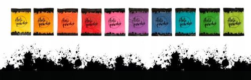 Kolorowe proszki Holi na festiwal święto kolorów PAKIET 12 SZTUK do na Arena.pl