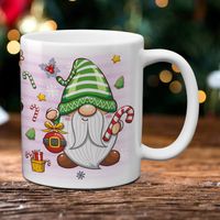 Świąteczny kubek z imieniem - Skrzat z bombką