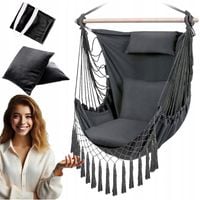 HAMAK HUŚTAWKA KRZESŁO BRAZYLIJSKIE FOTEL WISZĄCY XXL OGRODOWY BUJANY 150KG