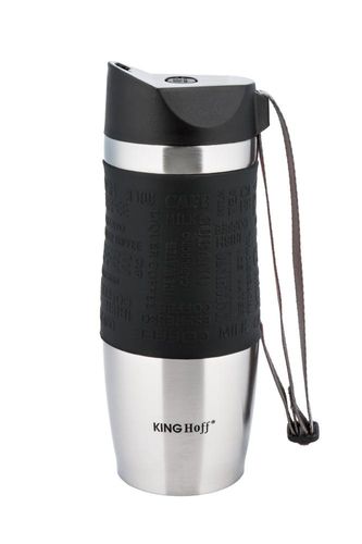 KUBEK TERMICZNY QUICK STOP 380ml KINGHOFF [KH-4176] - CZERWONY na Arena.pl