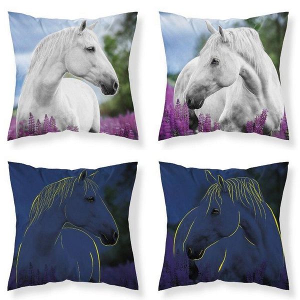 Świecąca poszewka 40x40cm - FLUO KOŃ zdjęcie 1