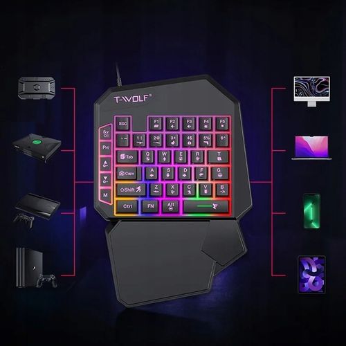 KLAWIATURA DLA GRACZY NA RĘKĘ GAMINGOWA LED KEYPAD na Arena.pl