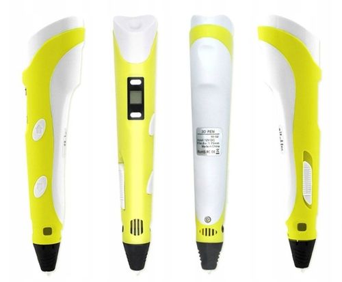NAJNOWSZY DŁUGOPIS 3D DLA DZIECI DRUKARKA 3D PEN MAGICZNY ŻÓŁTY + WKŁAD 10M na Arena.pl