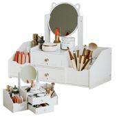 Toaletka Bianca na kosmetyki biżuterię akcesoria, organizer z lustrem