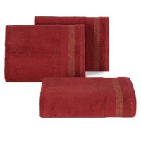 Ręcznik April 13 70X140 cm bordowy, bawełna, bordiura z połyskiem