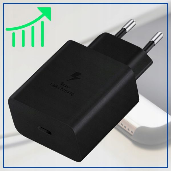 SZYBKA ŁADOWARKA SIECIOWA TELEFONU MOCNA 45W + KABEL USB-C 1M zdjęcie 2
