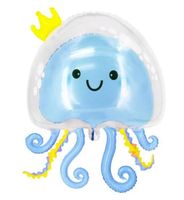 Balon foliowy Ośmiornica niebieska, 74x60 cm (luz)