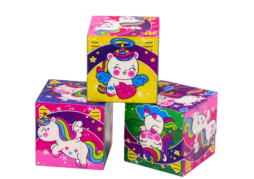 Magiczna Kostka Układanka Edukacyjna Jednorożce Puzzle Gra Logiczna na Arena.pl