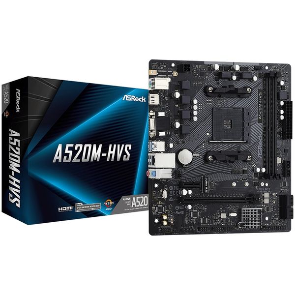 asrock a520m-hvs matx am4 ddr4 zdjęcie 1