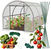 TUNEL OGRODOWY FOLIOWY SZKLARNIA 2x3m FOLIAK 6m2 BIAŁY ŁĄCZNIKI TYCZKI