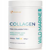 KOLAGEN Rybi Wild Marine Colagen w Proszku Kwas Hialuronowy MSM Wit C 400g