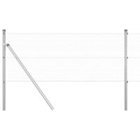 Ogrodzenie z słupkami Srebrny 0,5 x 50 m Stal