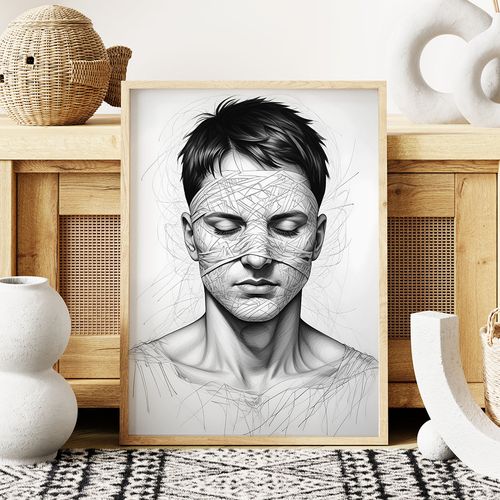 Plakat szkic portret 21x29,7 cm A4 na Arena.pl