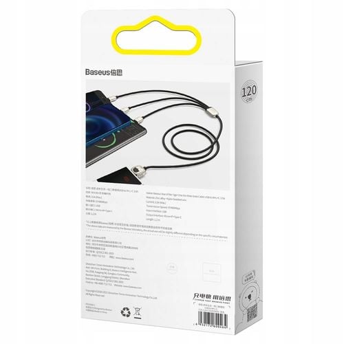 Baseus Kabel USB do micro / USB-C / Lightning 1.2m na Arena.pl