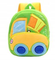 Plecak z maszynami budowlanymi dla przedszkolaka z wywrotką