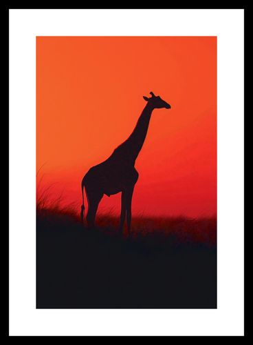 Plakat 20x30cm Żyrafa w Czerni na Arena.pl