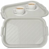 TACA PROSTOKĄTNA DO SERWOWANIA NAPOJÓW NACZYŃ KELNERSKA BAROWA 45X30X4 CM