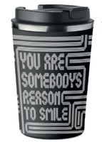 KUBEK TERMICZNY Premium czarny WALENTYNKI prezent serce dzień kobiet KT_352