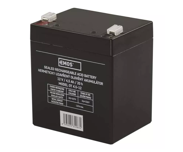 Akumulator żelowy 12V/4,5Ah EMOS B9653 zdjęcie 1