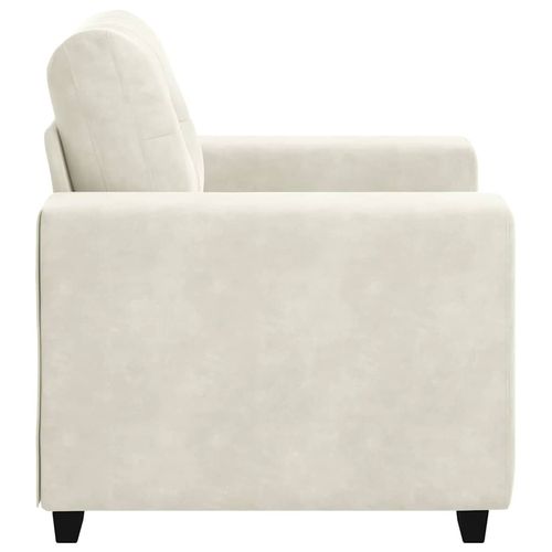 Sofa Fotel Kremowy 59 cm Aksamit na Arena.pl