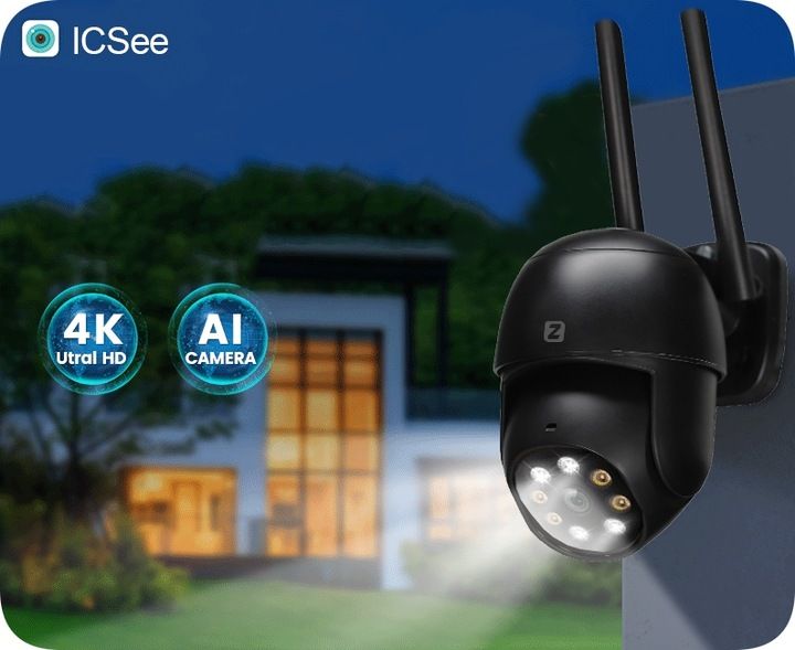 ZEWNĘTRZNA KAMERA OBROTOWA IP 8MPx UHD 2160p 4K WiFi CZARNA 4xZOOM zdjęcie 11