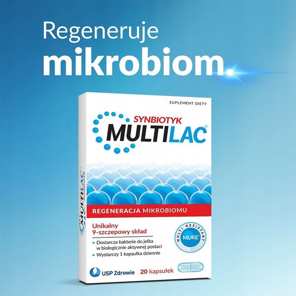 MULTILAC synbiotyk (probiotyk + prebiotyk) 20 kaps zdjęcie 6