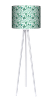 Lampa podłogowa - trójnóg drewniana duża - Tropical green