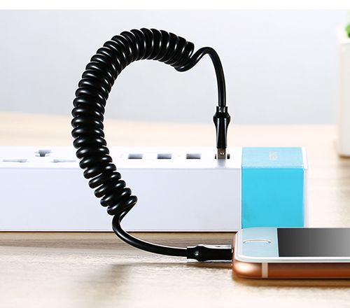 Kabel sprężynowy Remax USB Typ-C  Czarny na Arena.pl
