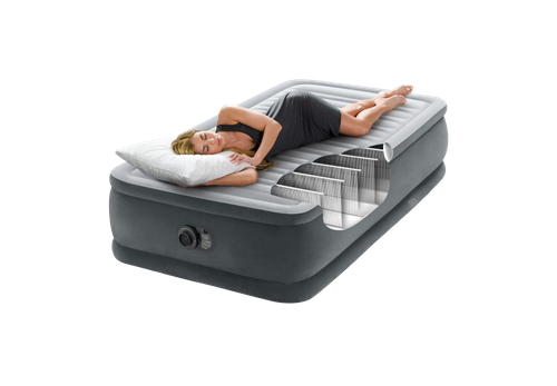 Jednoosobowy Materac Dmuchany 99x191x46 cm łóżko pompka 220V INTEX 64412ND na Arena.pl