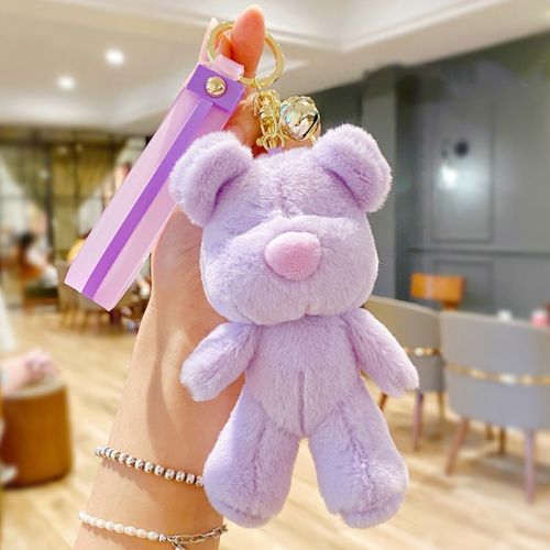 brelok do kluczy puchaty miś, pluszowy fioletowy brl359fio na Arena.pl