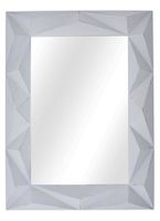 Lustro z geometryczną ramą szare