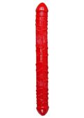 dildo flexible double dong   red
