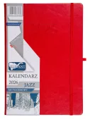 Jazz Kalendarz A4 Tygodniowy Czerwony 2026