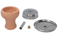 Cybuch do Shishy Hookah Bowl do Sziszy Gliniany Czarny Zestaw