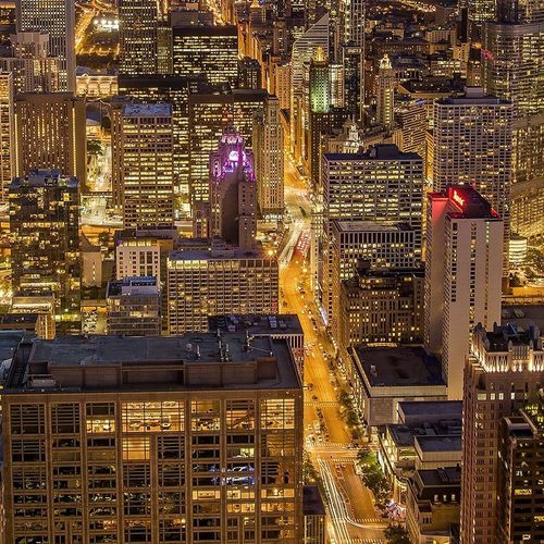 Obraz na płótnie - Canvas, Chicago nocą 120x80 na Arena.pl