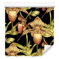 Tapeta do salonu tropikalne kwiaty liście rośliny