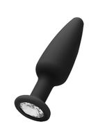 cone-shaped diamond butt plug - black