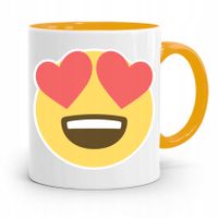 Kubek Żółty Dzień Dziecka Córki Syna Buźka Emotka Z Nadrukiem Ze Zdjęciem