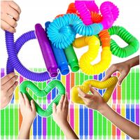 RURKI TUBY SENSORYCZNE RURY POP ZESTAW XXXL 60 SZTUK NA PREZENT DLA DZIECI