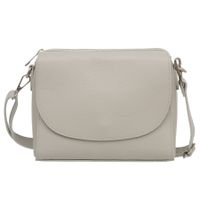 VERA PELLE torebka damska skórzana listonoszka 3 komorowa V020 j.szara