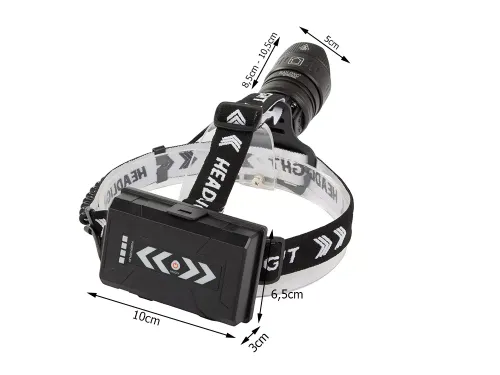 Latarka czołowa bailong led xhp360 powerbank zoom na Arena.pl